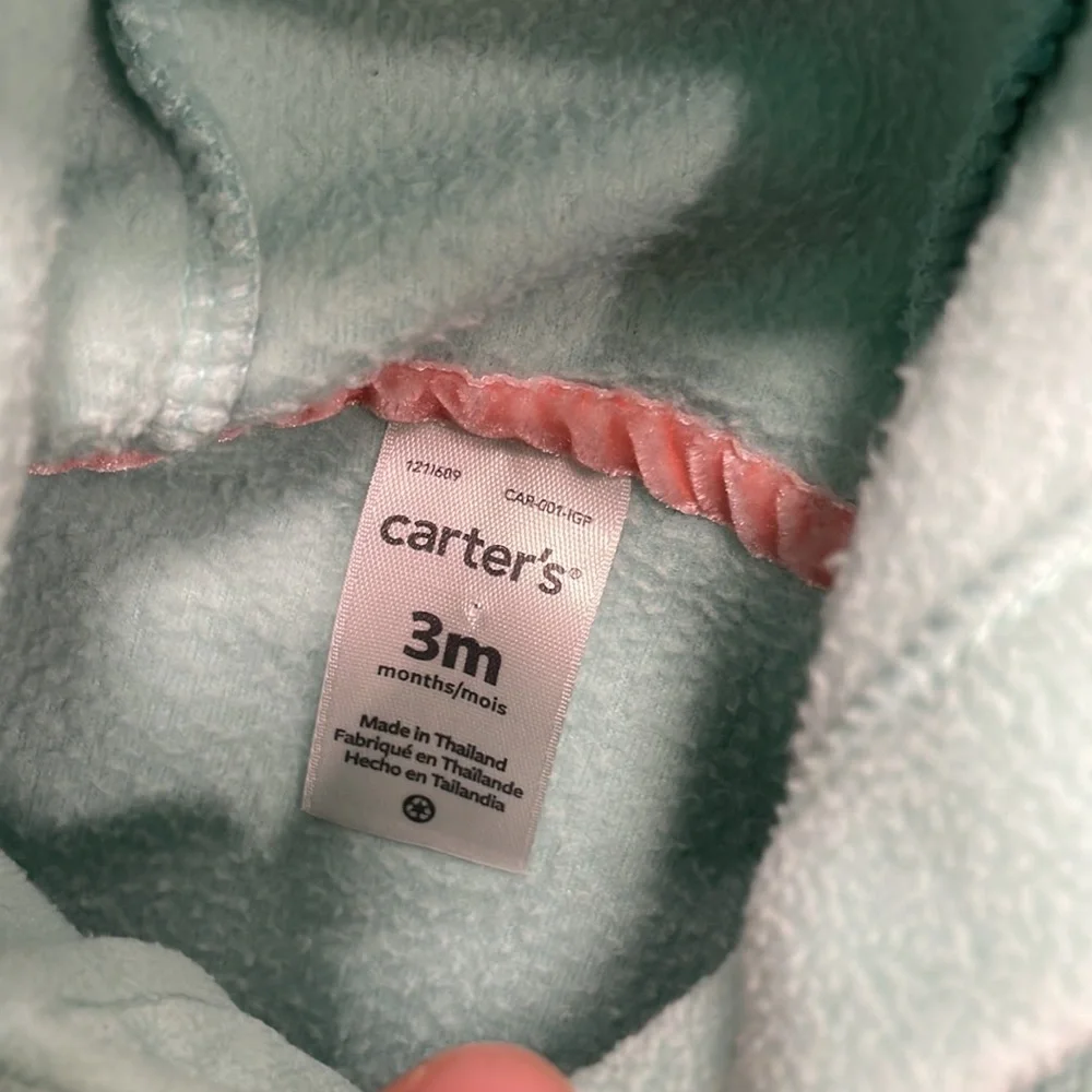 Carter's Mint Hooded Jacket for girls‎ 3 months